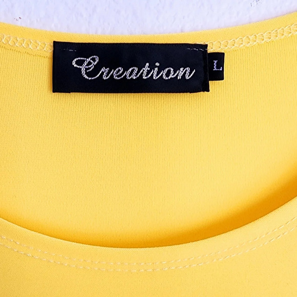 Creation Women's Tunic Top 3/4 Sleeves Pullover 95% Polyester 5% Spandex Size L - Picture 4 of 7